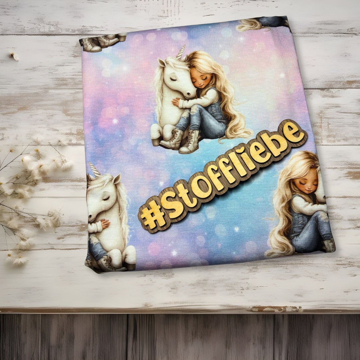 Softshell | Baumwolle| Musselin | Minky  "weißes Einhorn"