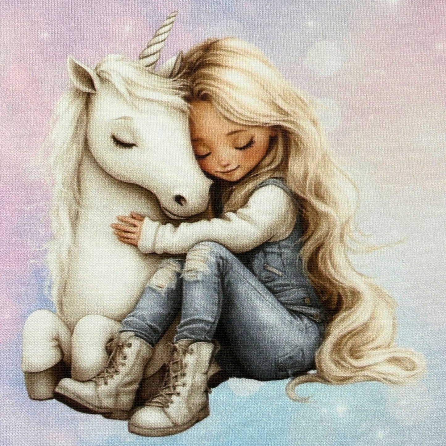 Softshell | Baumwolle| Musselin | Minky  "weißes Einhorn"