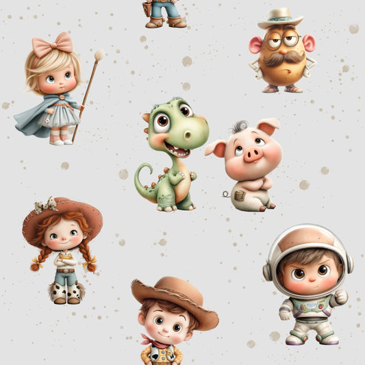 Toy Friends | Spielzeug  Stoff Meterware | Kinderstoff