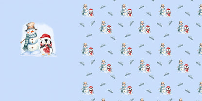 Jersey oder French Terry Weihnachtspanel  Hello Winter - Weihnachtsstoff