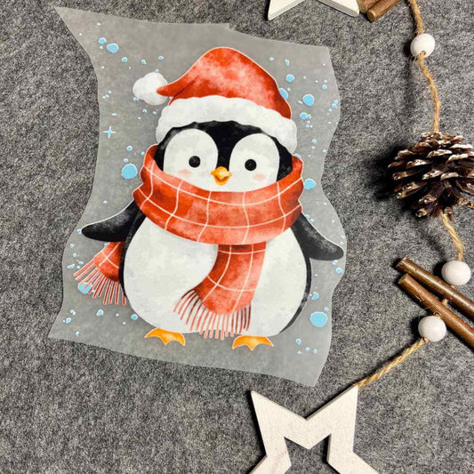 Bügelbilder Weihnachten "Pinguine" Schal