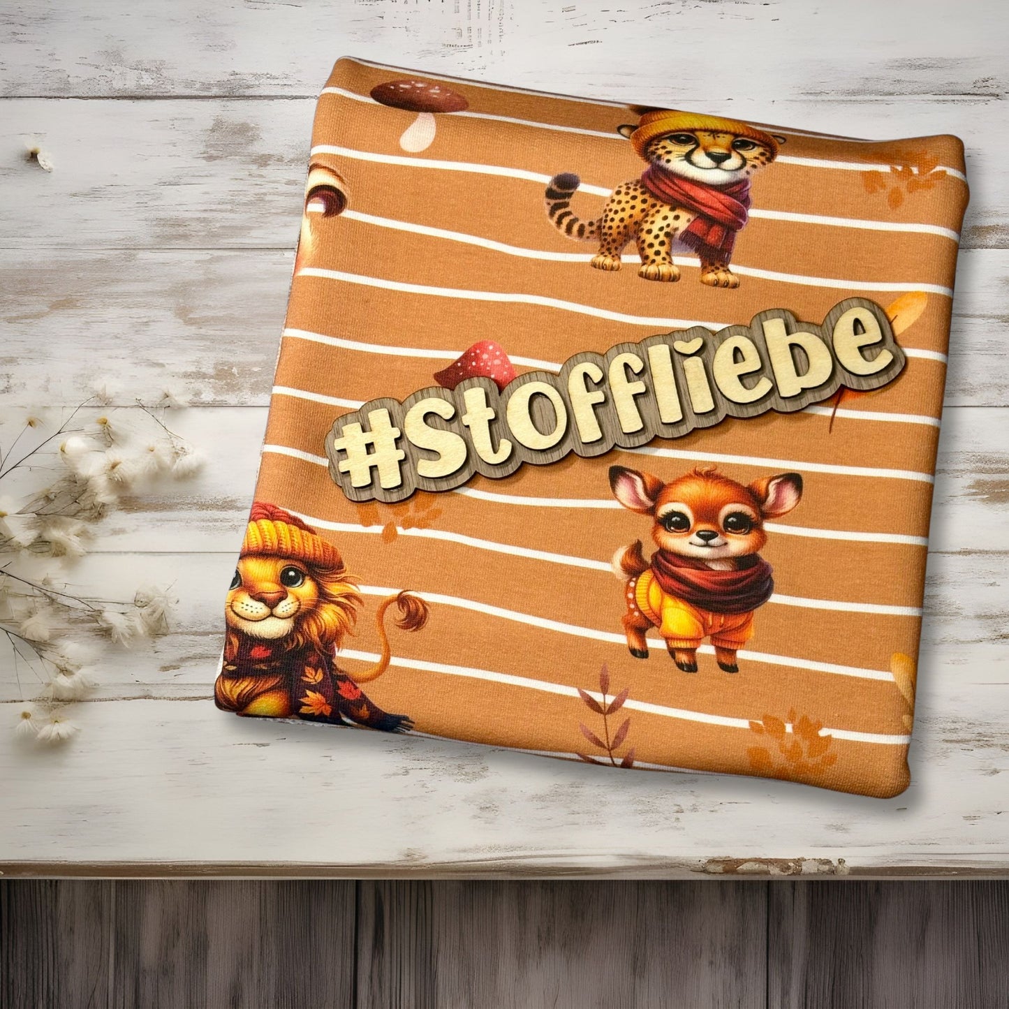Stoffe Meterware " Herbstfreunde" - Jersey oder French Terry