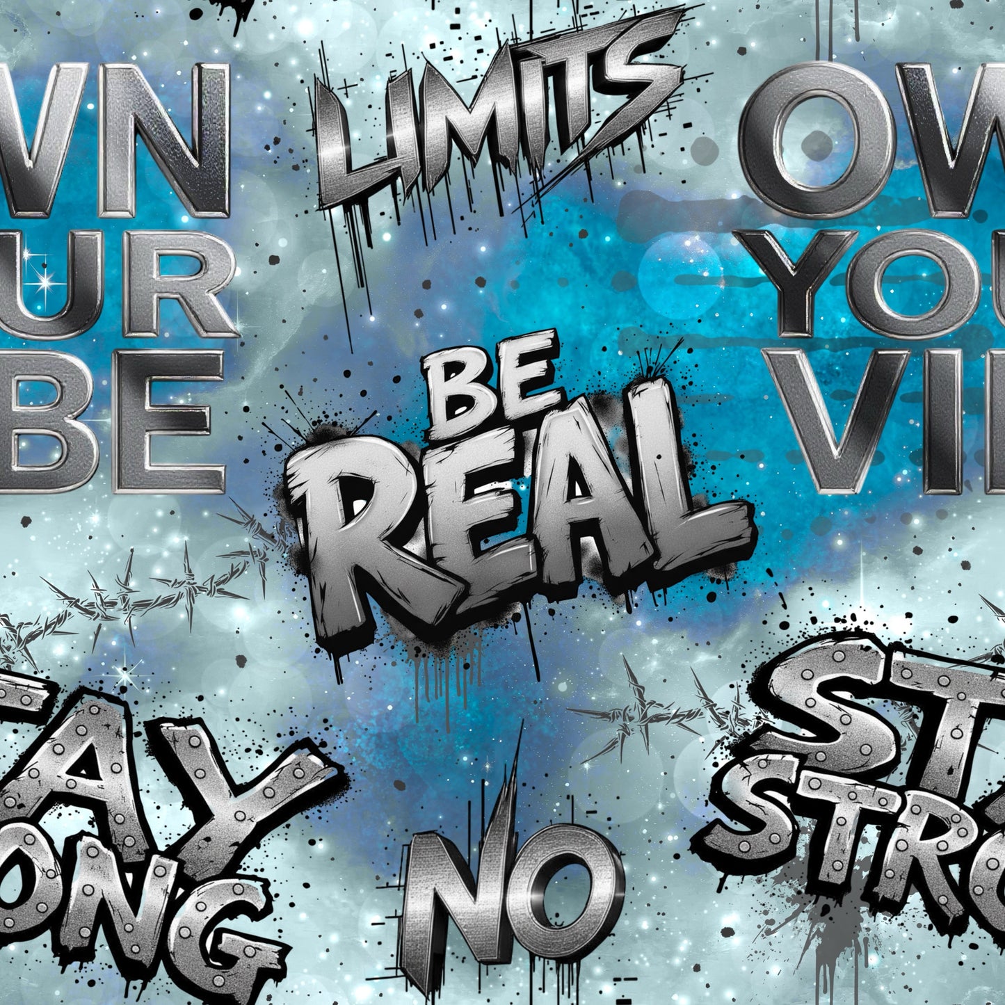 Be Real | Graffiti Stoff Meterware | Kinderstoff