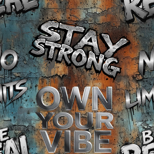 Stay Strong | Graffiti Stoff Meterware | Kinderstoff