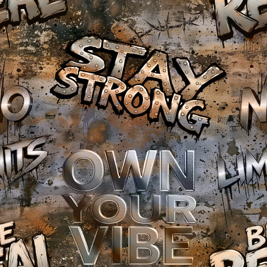 Own Your Vibe | Graffiti Stoff Meterware | Kinderstoff