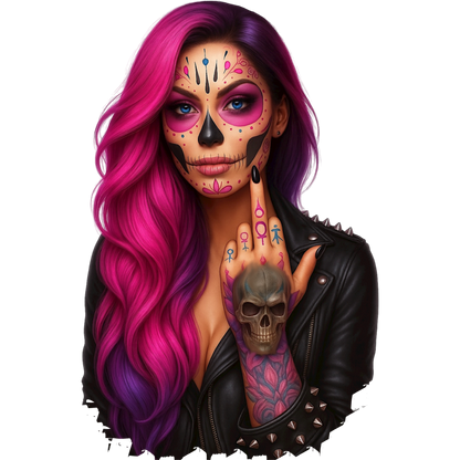 DTF-Bügelbilder für Textilien "Viva la Rebel" pink