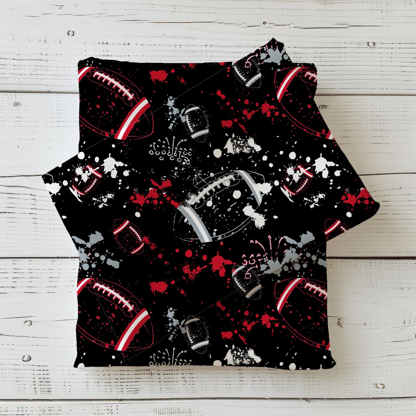 Jersey Stoff Meterware „Football" -  Touchdown Style - 0,5m