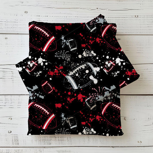 Jersey Stoff Meterware „Football" -  Touchdown Style - 0,5m