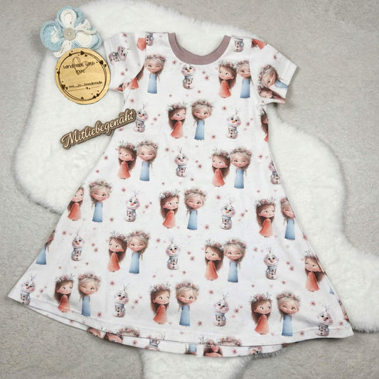 Schnee Schwestern | Mädchen Stoff Meterware | Kinderstoff