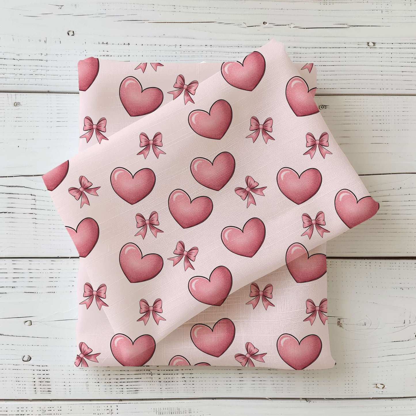 Herzschleife | Herzen Stoff Meterware | Kinderstoff