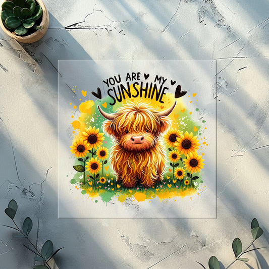 Glitzer-/Bügelbild "Sunshine Moo"